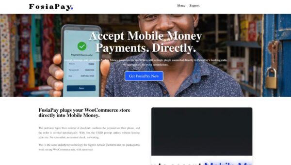 Fosia Pay website