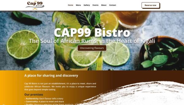 Cap 99 Bistro website